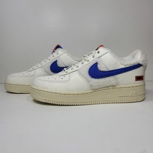 Nike Air Force 1 '07 Low Sherpa Fleece Sail Racer Blue DO6680-100 WMNS Size 7.5